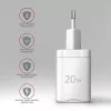 Axagon ACU-PD20W wall charger 1x QC3.0/AFC/FCP/PD type-C 20W white Mobile phone, Smartphone, Smartwatch, Tablet, Universal, Watch AC Fast charging Indoor