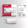 Axagon ACU-PD20W wall charger 1x QC3.0/AFC/FCP/PD type-C 20W white Mobile phone, Smartphone, Smartwatch, Tablet, Universal, Watch AC Fast charging Indoor