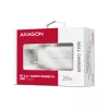 Axagon ACU-PD20W wall charger 1x QC3.0/AFC/FCP/PD type-C 20W white Mobile phone, Smartphone, Smartwatch, Tablet, Universal, Watch AC Fast charging Indoor