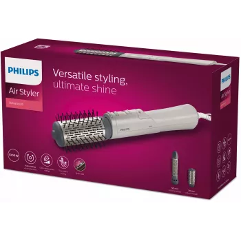 Philips 7000 series BHA710/00 Air styler, Hot air brush, Warm, Silver, 1.8 m, 1000 W, AC