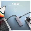 Axagon HMC-5H60 USB 5Gbps hub, 2x USB-A, 1x USB-C, HDMI 4k/60Hz, PD 100W, USB-C cable