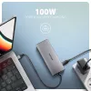 Axagon HMC-6G2L USB 10Gbps hub, 2x USB-A, 1x USB-C, HDMI 4k/60Hz, RJ-45, PD 100W