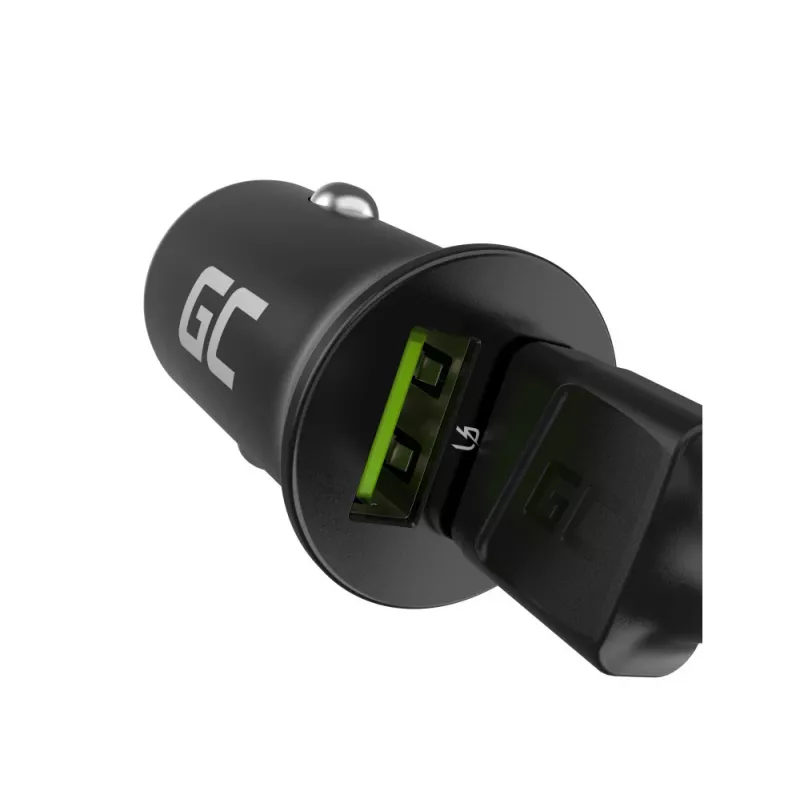 Car/Indoor Charger Green Cell CADM-GC-36AA 36W 2x USB-A Black for 3.6–12V power source