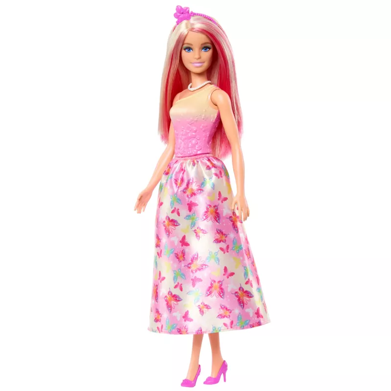 Barbie A Touch of Magic Royal Doll with Pink and Blonde Hair, Butterfly-Print Skirt and Accessories