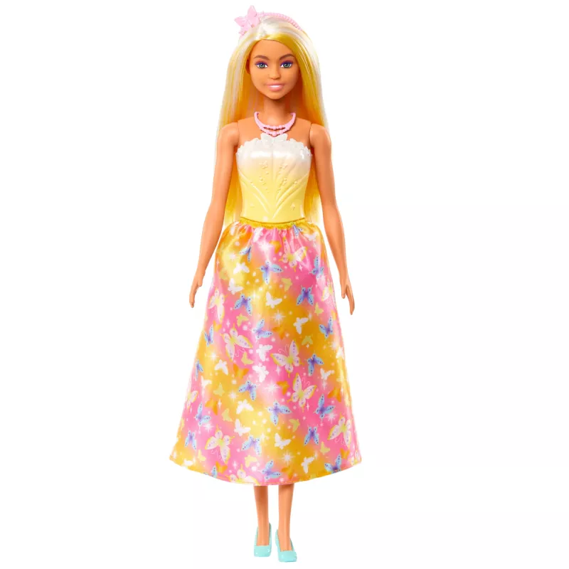 Barbie A Touch of Magic Royal Doll with Brightly Highlighted Hair, Butterfly-Print Skirt and Accessories