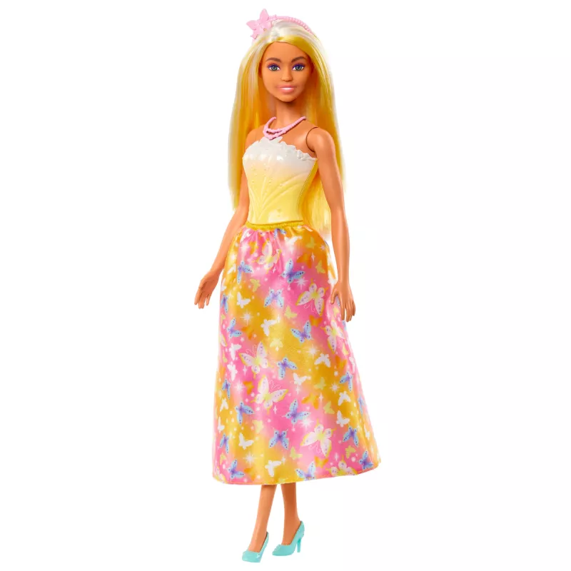 Barbie A Touch of Magic Royal Doll with Brightly Highlighted Hair, Butterfly-Print Skirt and Accessories