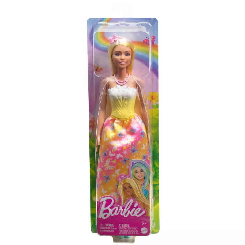 Barbie A Touch of Magic Royal Doll with Brightly Highlighted Hair, Butterfly-Print Skirt and Accessories