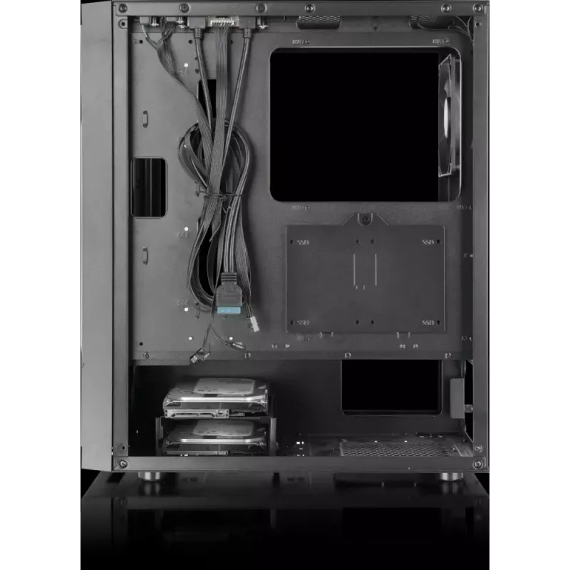 Thermaltake Versa XM1 Tempered Glass Midi Tower Case, Black