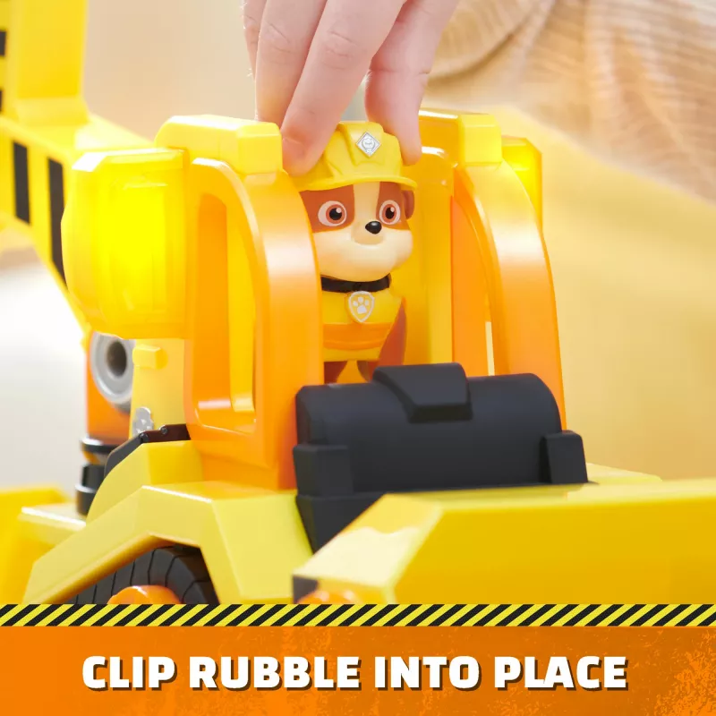 Rubble & Crew , Bark Yard Deluxe Bulldozer Construction Truck Toy with Lights, Sounds & Rubble Action Figure, Kids Toys for Boys & Girls Ages 3+