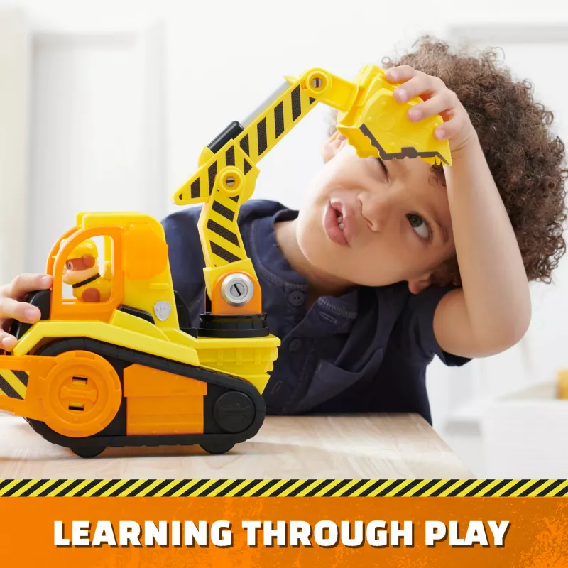 Rubble & Crew , Bark Yard Deluxe Bulldozer Construction Truck Toy with Lights, Sounds & Rubble Action Figure, Kids Toys for Boys & Girls Ages 3+