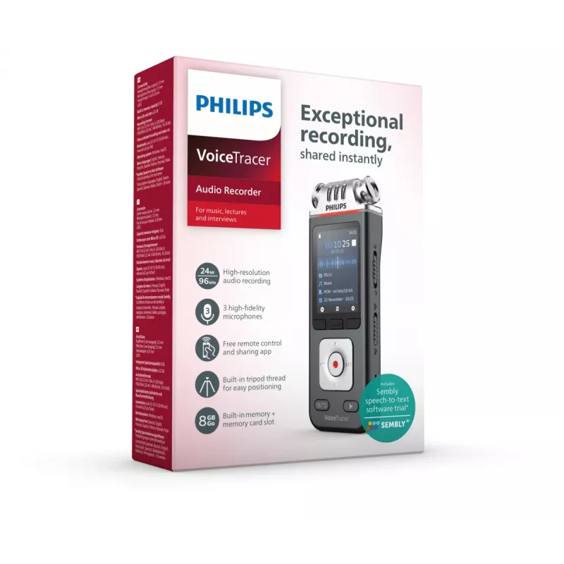 Philips VoiceTracer Black, Grey