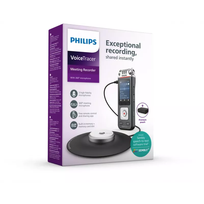 Philips VoiceTracer Black, Grey