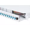 DIGITUS Fiber Optic Sliding Splice Box, 1U, Equipped 24x LC duplex, incl. M 25 Screw, Splice Cassette Singlemode OS2, Color Pigtails