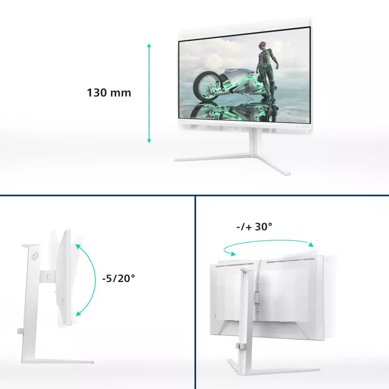 Philips Evnia 24M2N3201A/00 computer monitor 60.5 cm (23.8 inch) 1920 x 1080 pixels Full HD LCD White