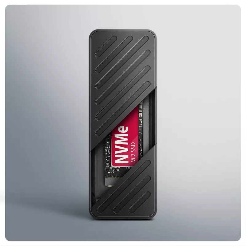 Axagon EEM2-20G USB-C 20Gbps - M.2 NVMe SSD ARMORED box, SSD enclosure, M.2, M.2, NVMe-oF, PCI Express, 20 Gbit/s, USB connectivity, Black