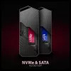 Axagon EEM2-GAM External USB-C 10Gbps metal box for M.2 NVMe & SATA SSD disks. Screwless