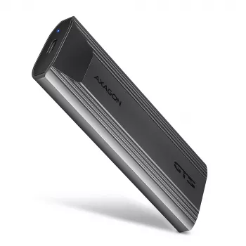 Axagon EEM2-GTS2 External USB-C 10Gbps metal box for M.2 NVMe & SATA SSD disks. Screwless