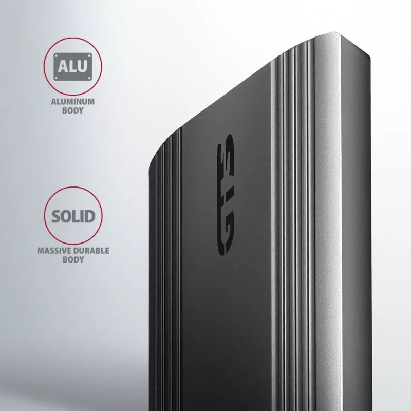 Axagon EEM2-GTS2 External USB-C 10Gbps metal box for M.2 NVMe & SATA SSD disks. Screwless
