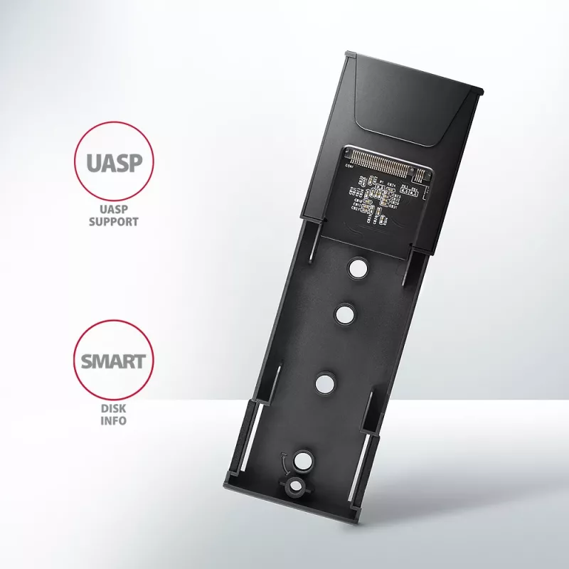 Axagon EEM2-GTS2 External USB-C 10Gbps metal box for M.2 NVMe & SATA SSD disks. Screwless