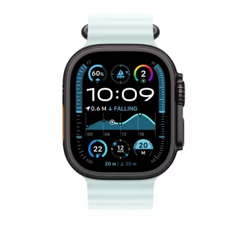 APPLE 49mm Ice Blue Ocean Band Extension - Black Titanium Finish