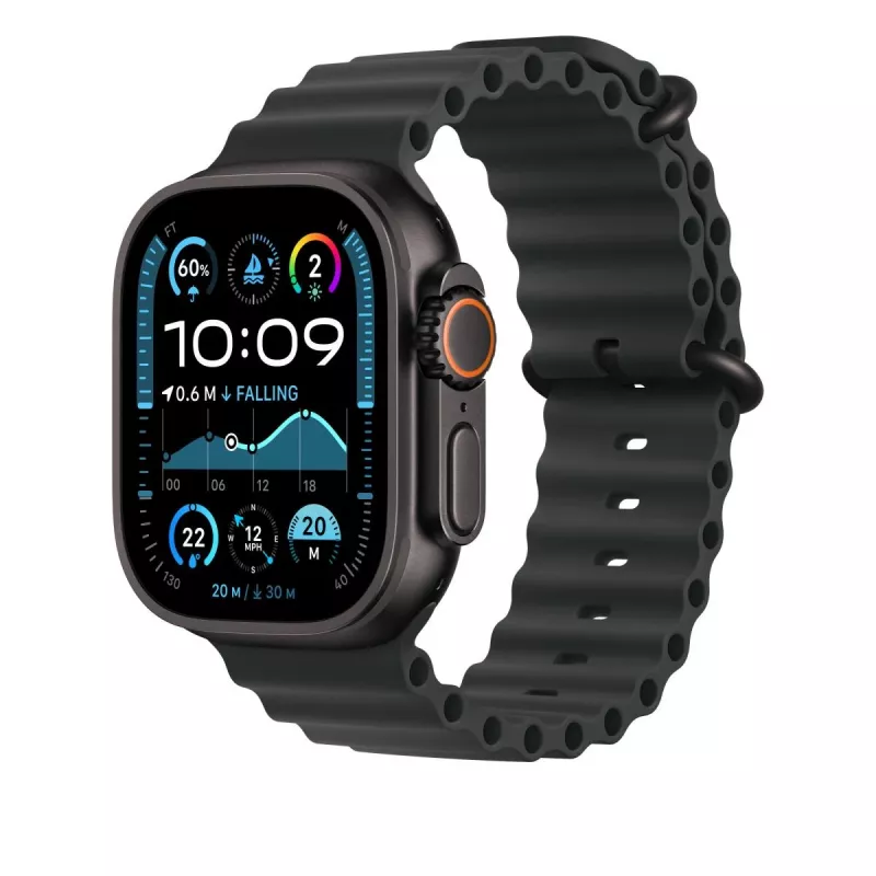 APPLE 49mm Black Ocean Band Extension - Black Titanium Finish