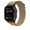 APPLE 49mm Tan Alpine Loop - Medium - Black Titanium Finish