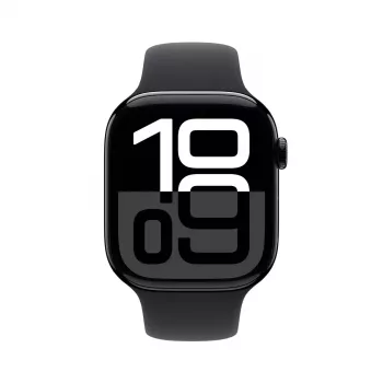 Smartwatch Apple Watch Series 10 GPS 46mm Jet Black Aluminium Case with Black Sport Band - S/M