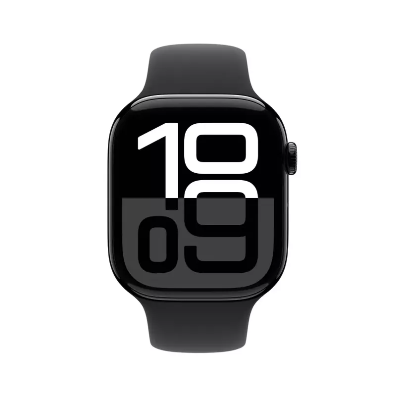 Smartwatch Apple Watch Series 10 GPS 46mm Jet Black Aluminium Case with Black Sport Band - S/M