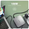 Axagon HMC-UFO USB-C Hub M.2 SATA/NVMe 1 Gbit/s Ethernet 384 kHz Audio Wired USB 3.2 Gen 2 (3.1 Gen 2) Type-C Black