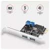 Axagon PCEU-232RS PCIe controller 2x ext. + 2x int. USB 5Gbps