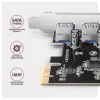 Axagon PCEU-430RS PCIe controller 4x ext. USB-A 5Gbps port, PCIe, USB 3.2 Gen 1 (3.1 Gen 1), Female, Full-height, PCIe 2.0, SATA 15-pin