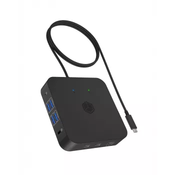 ICY BOX IB-DK4090-C Docking USB 3.2 Gen 2 (3.1 Gen 1) Type-C Black