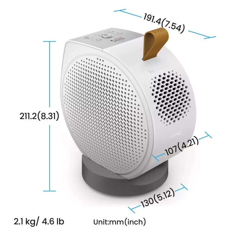 BenQ GV50 Standard throw projector 500 ANSI lumens DLP 1080p (1920x1080) White