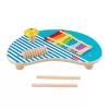 Fisher-Price Wooden Musical Table with Percussion Instrument Toys, 3 Wood Pieces