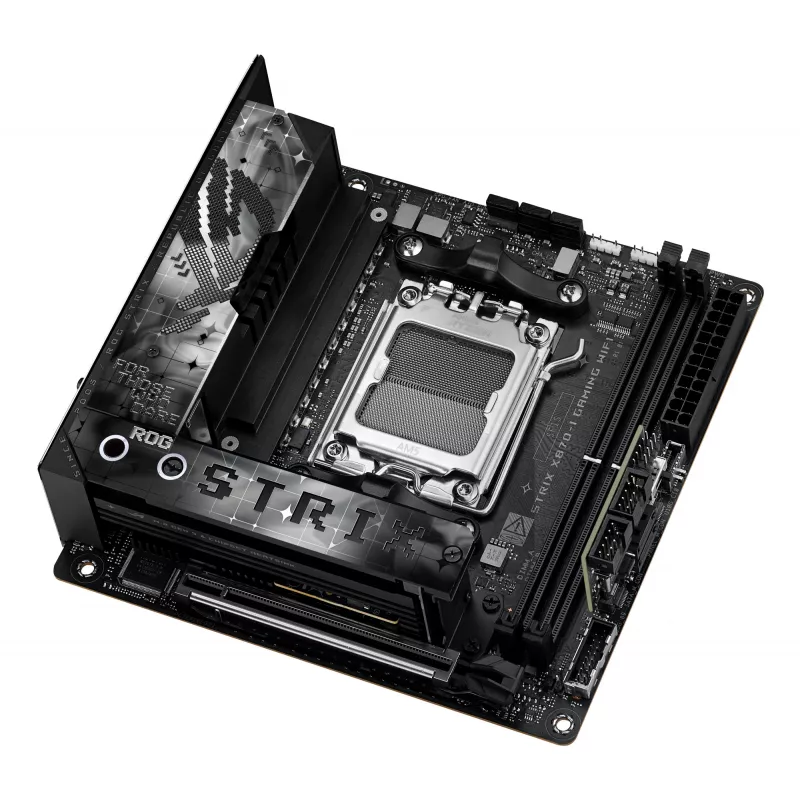 Motherboard ASUS ROG STRIX X870-I GAMING WIFI mini ITX · AMD X870 · Socket AM5 · DDR5 · 2 DIMM · Wi‑Fi 7 · Bluetooth 5.4