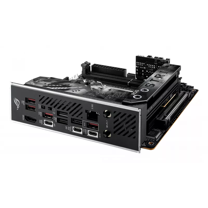 Motherboard ASUS ROG STRIX X870-I GAMING WIFI mini ITX · AMD X870 · Socket AM5 · DDR5 · 2 DIMM · Wi‑Fi 7 · Bluetooth 5.4