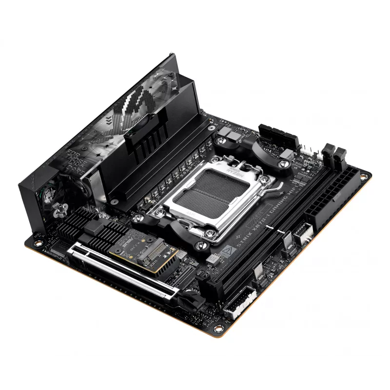 Motherboard ASUS ROG STRIX X870-I GAMING WIFI mini ITX · AMD X870 · Socket AM5 · DDR5 · 2 DIMM · Wi‑Fi 7 · Bluetooth 5.4