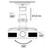 Techly Universal Ceiling Bracket for Projector, Black ICA-PM 100BK