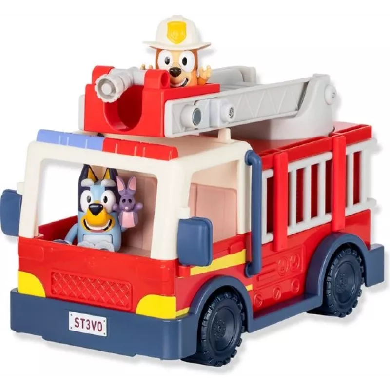 Moose Toys Bluey Fire Truck, Fire truck, 3 yr(s), Plastic, Multicolour, Red