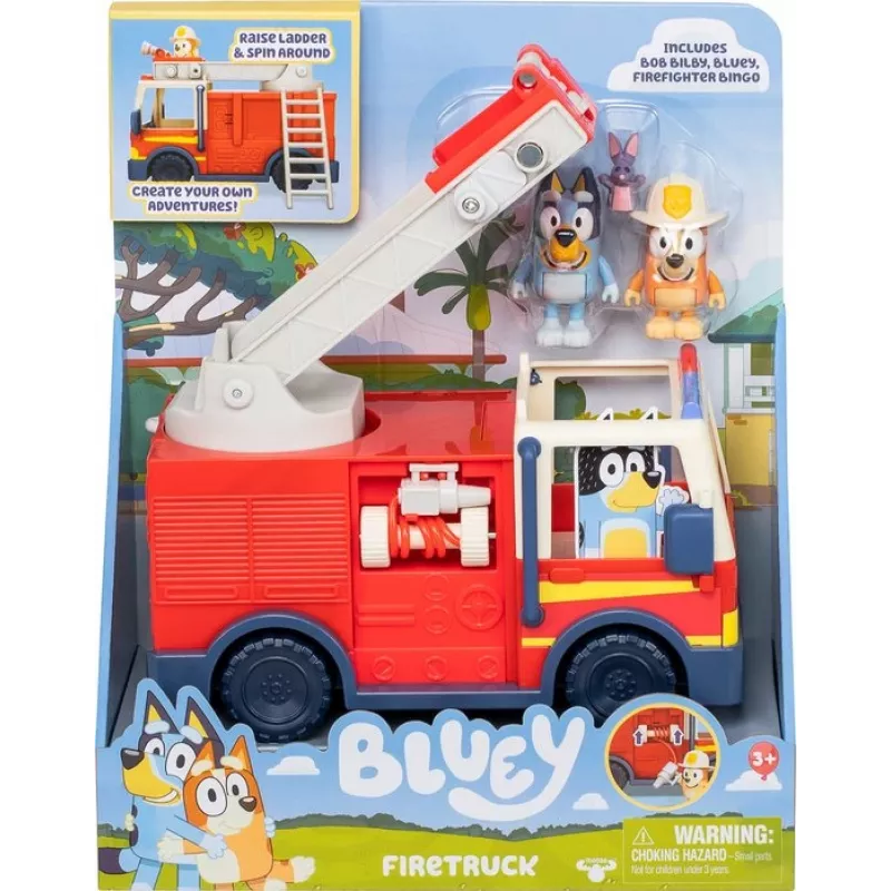 Moose Toys Bluey Fire Truck, Fire truck, 3 yr(s), Plastic, Multicolour, Red