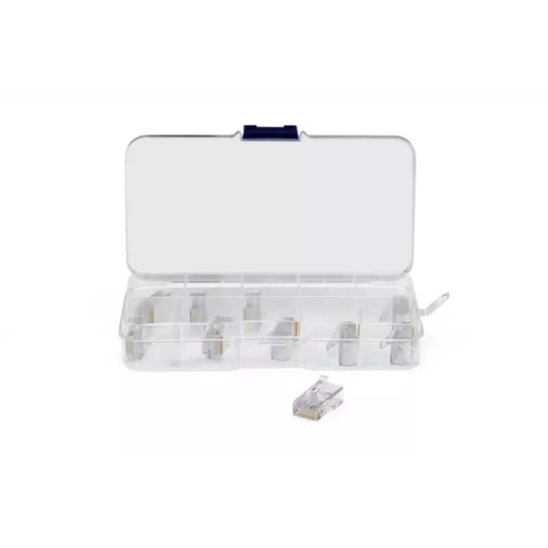 DIGITUS Network Tool Set - LAN Tester Crimping Tool Cut and Stripping Tool Punch Down Tool Bag 12 pcs