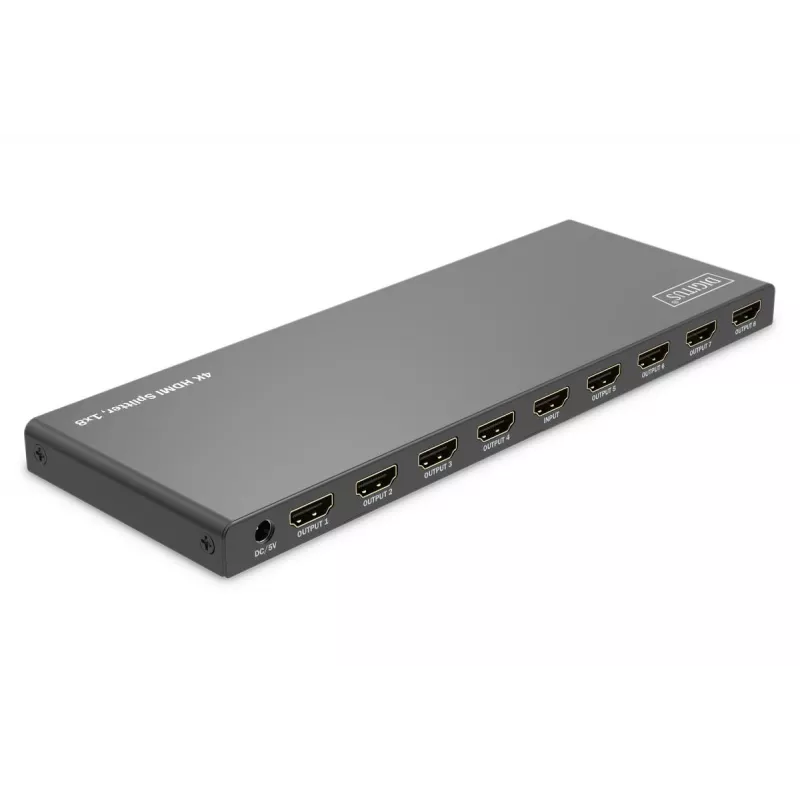 DIGITUS 1x8 HDMI Splitter. 4K/60Hz HDCP 2.3. EDID Control
