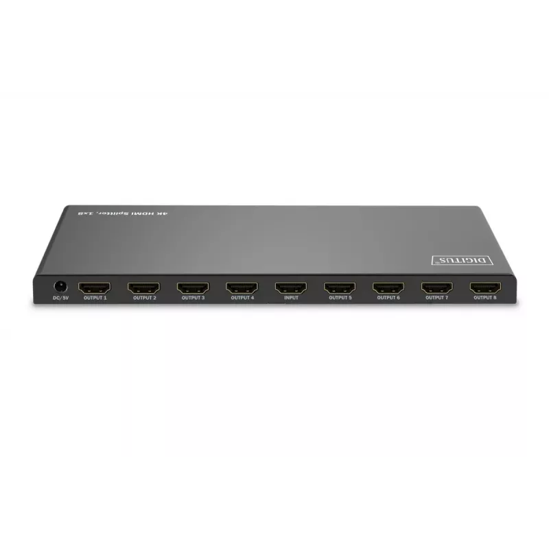 DIGITUS 1x8 HDMI Splitter. 4K/60Hz HDCP 2.3. EDID Control