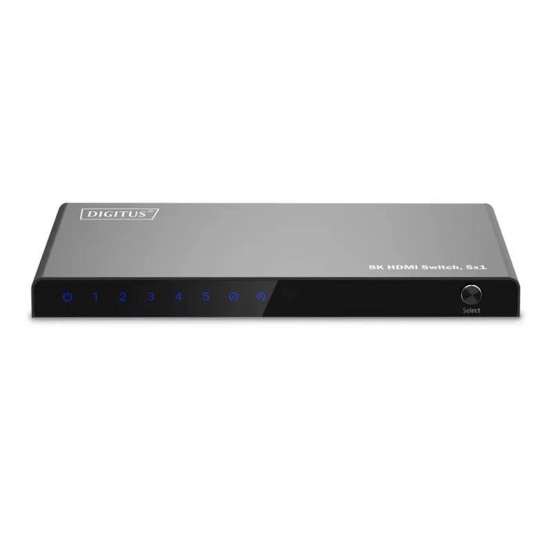 DIGITUS 5x1 HDMI Switch. 8K/60Hz (4:4:4). HDR. HDCP2.3