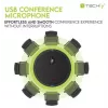 Conference Microphone TECHLY 362725, USB Type-A wired, omnidirectional, 3 m range, 100–16000 Hz, 680 Ω, metal housing, 2 m cable