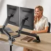 Techly ICA-LCD 462B Desk Monitor Arm, Gas Spring, 17-32 inch (43.2-81.3 cm), 9 kg, VESA 75x75/100x100, Black