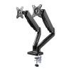 Techly ICA-LCD 462B Desk Monitor Arm, Gas Spring, 17-32 inch (43.2-81.3 cm), 9 kg, VESA 75x75/100x100, Black