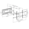 Techly ICA-PLB 490 TV mount/stand 2.03 m (80 inch) Black