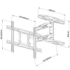 Techly 40-65 Ultra Slim Full Motion LCD TV Wall Mount Bracket Black” ICA-PLB 171L