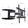 Techly 40-65 Ultra Slim Full Motion LCD TV Wall Mount Bracket Black” ICA-PLB 171L
